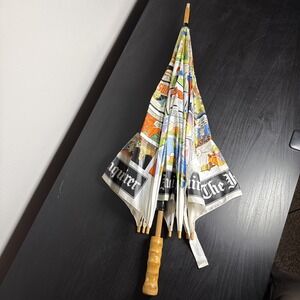 Vintage Newspaper The inquirer Comic Strip Cartoon Umbrella With Tags Dilbert